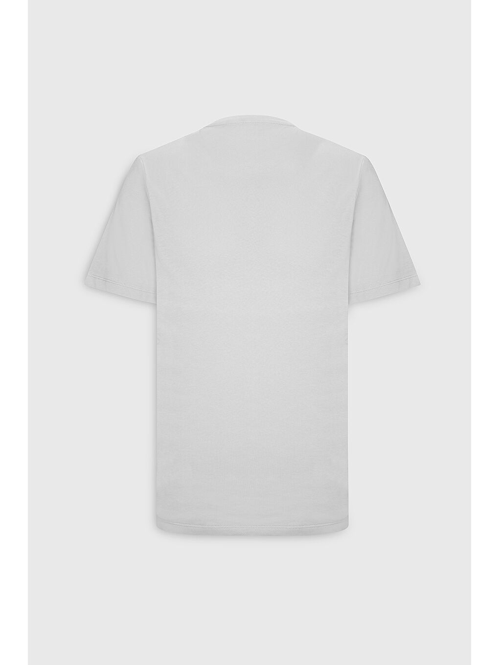 Erkek Beyaz Slim Fit Dar Kesim Pamuklu Baskılı Bisiklet Yaka Tişört-8