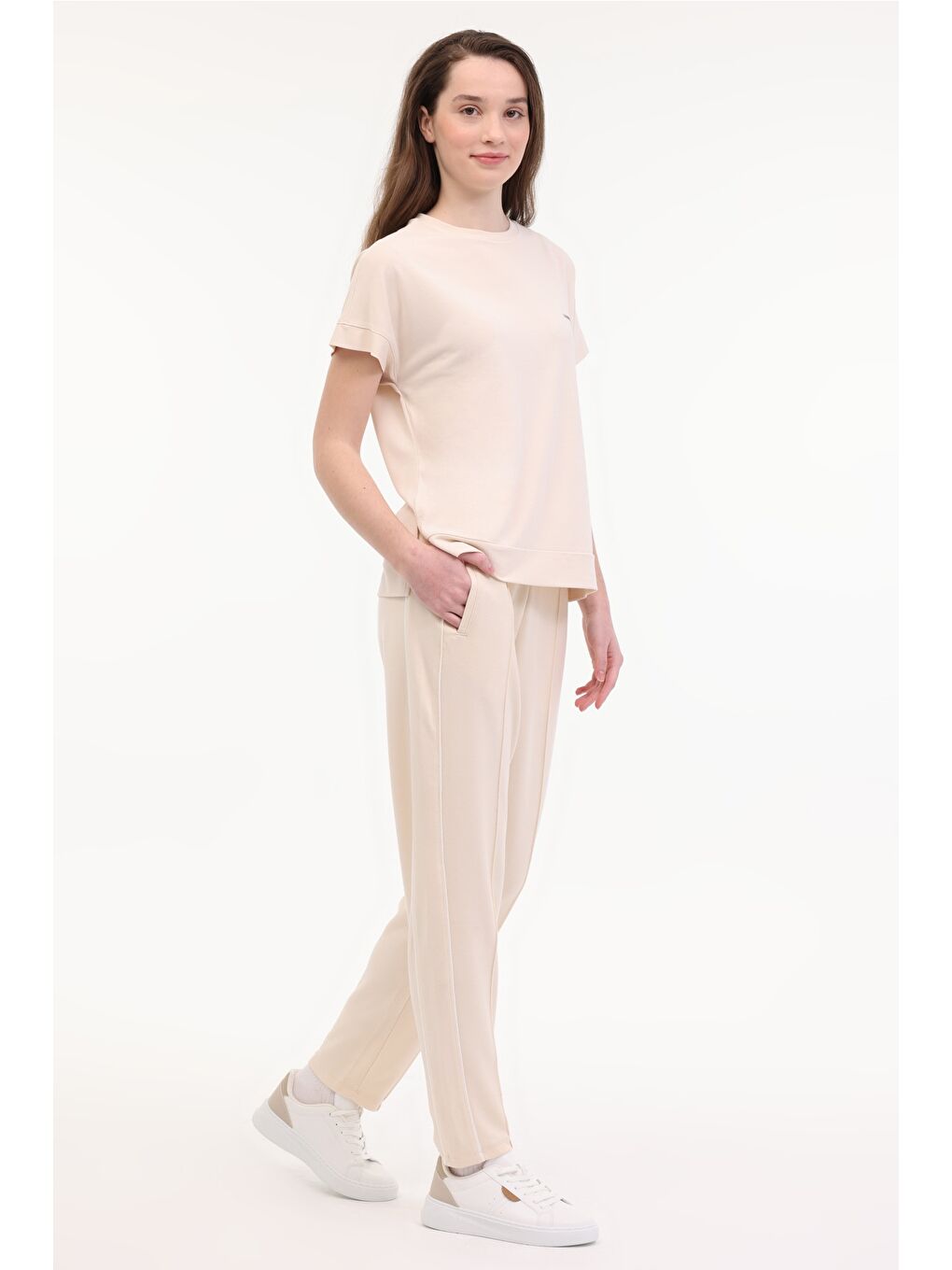 WL HIBA 22MS437 5FX Bej Kadın Eşofman Altı-2