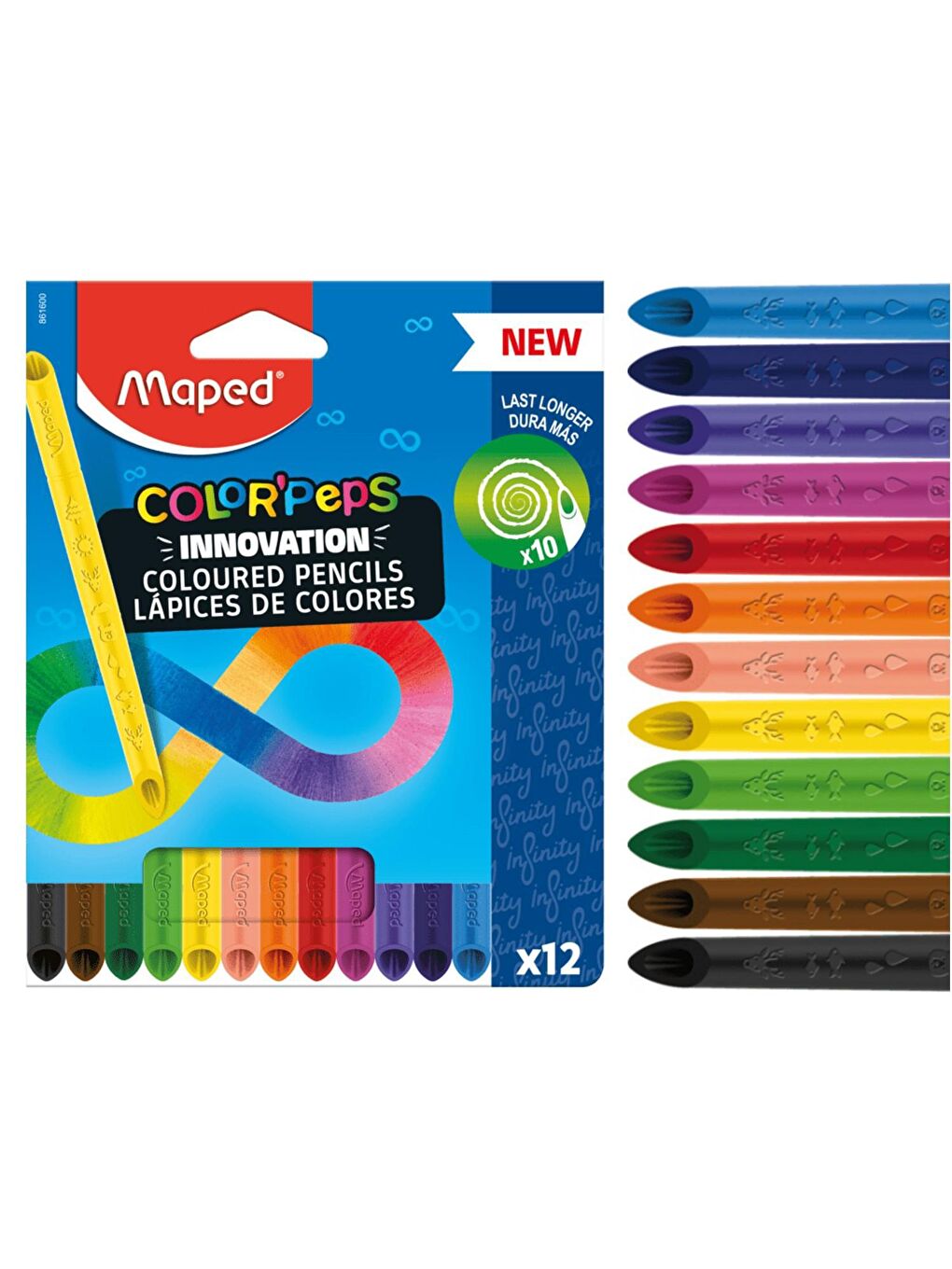 Maped Karışık Asorti Color Peps Infinity Kuru Boya 12 Li 86160001