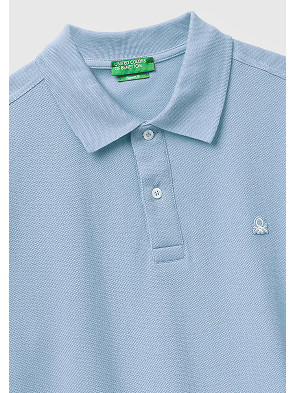 Erkek Açık Mavi Regular Fit Kısa Kollu Polo T-Shirt-2