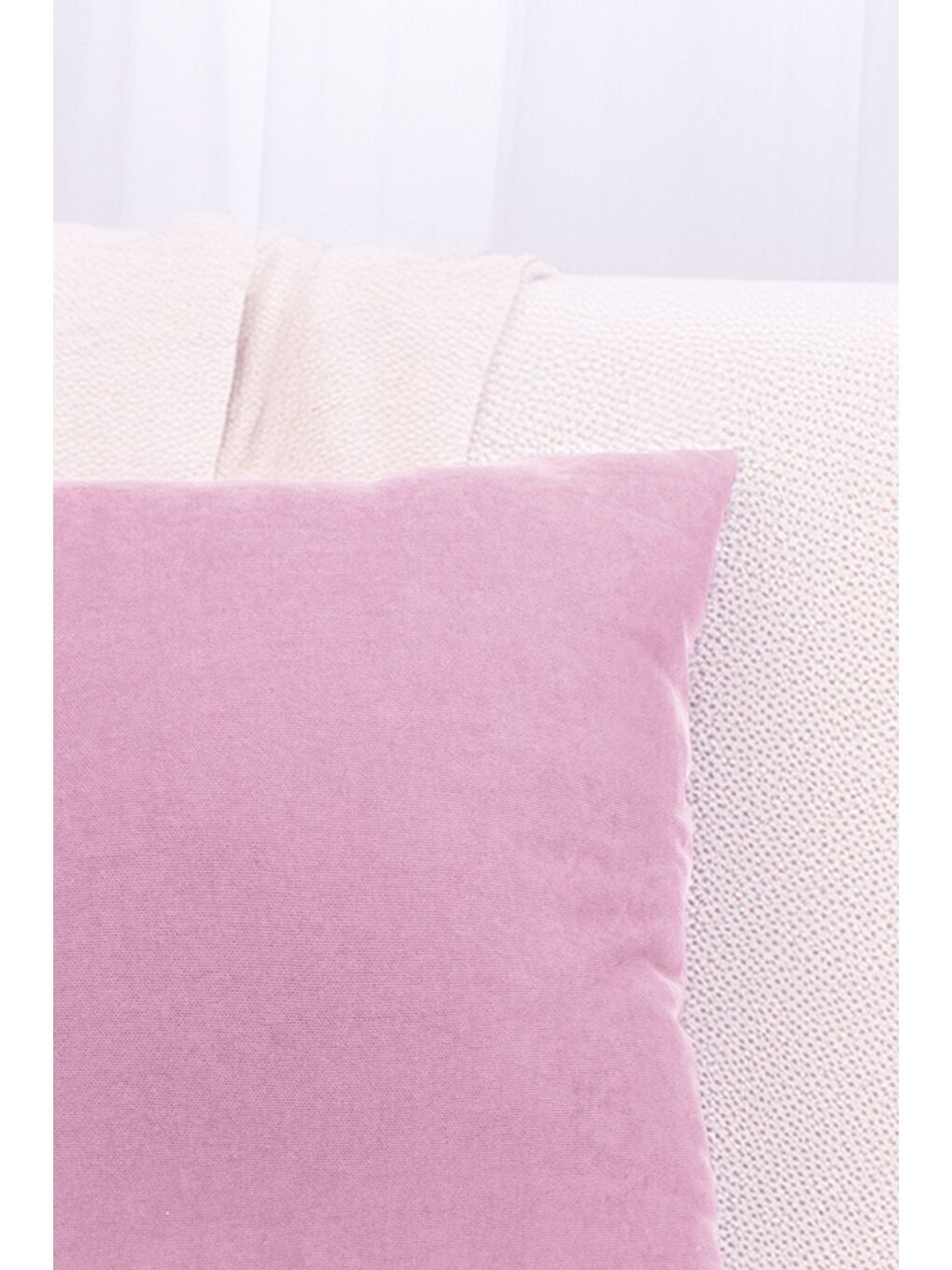 Panoroma Pembe Düz Sade Kırlent Kılıfı  Punch (Panç) İşlemeye Uygun Dekoratif Yastık Kılıfı 40x40-2