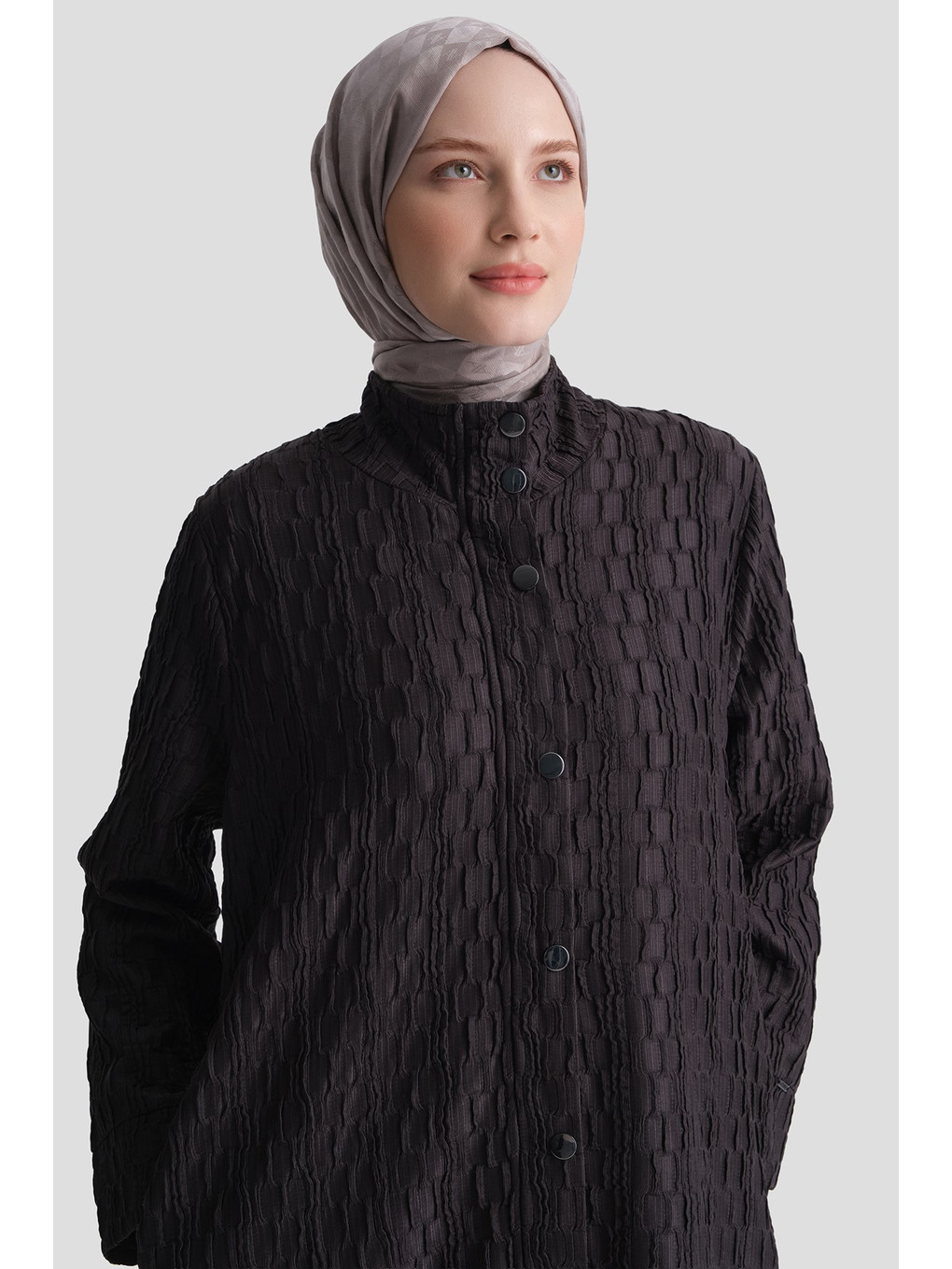 Jakarlı Kapitone Kap Siyah-2
