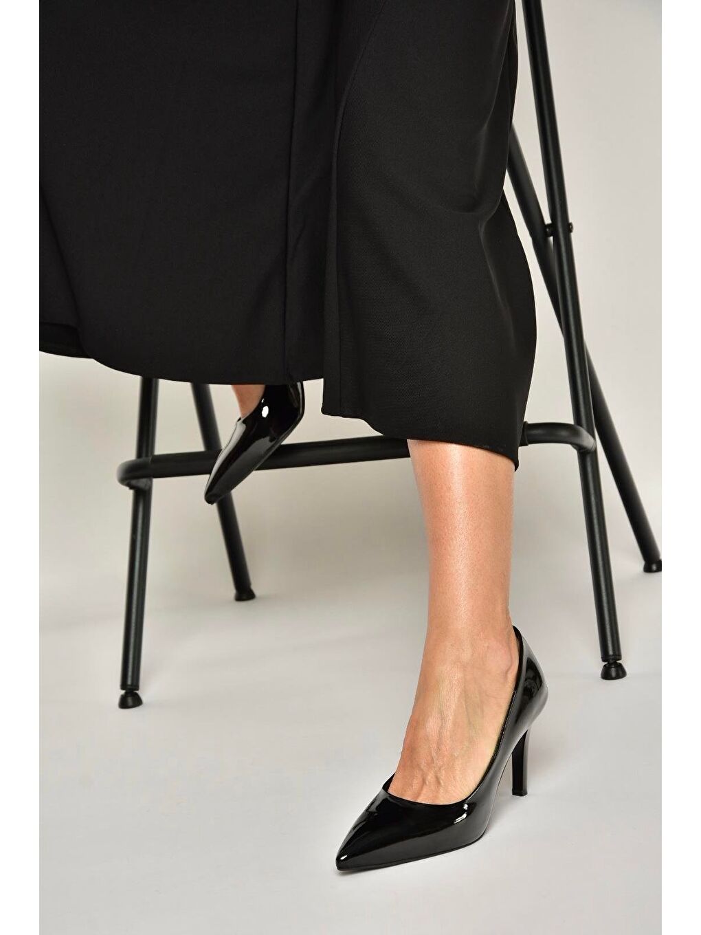 Siyah Kadın Topuklu Ayakkabı U676082008-2