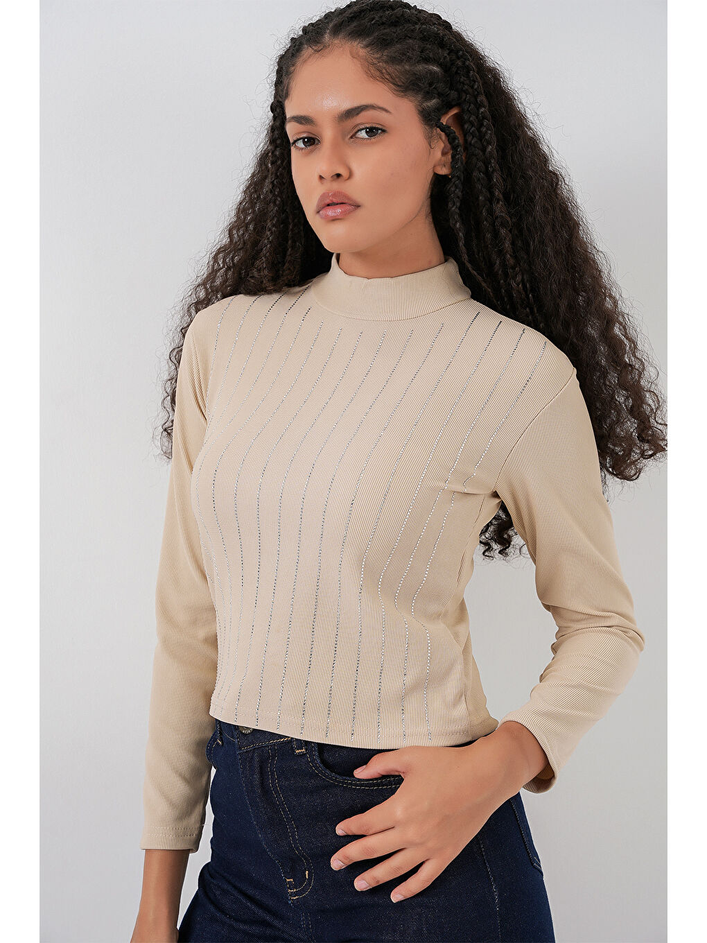 Bej 922 Taşlı Body - Bisküvi-4