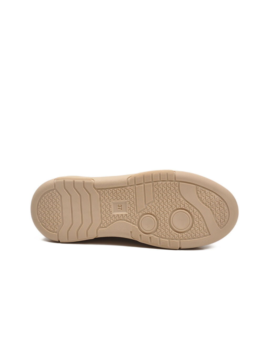 Bej Kalın Taban Bağcıklı Unisex Spor Ayakkabı OZ-03 Z-4