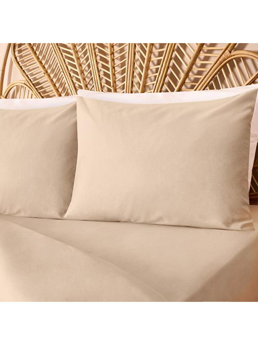 Soft Tek Kişilik Nevresim Takımı - Bej-3