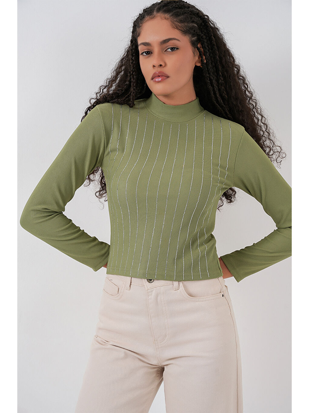 Yeşil 922 Taşlı Body - Çağla-2