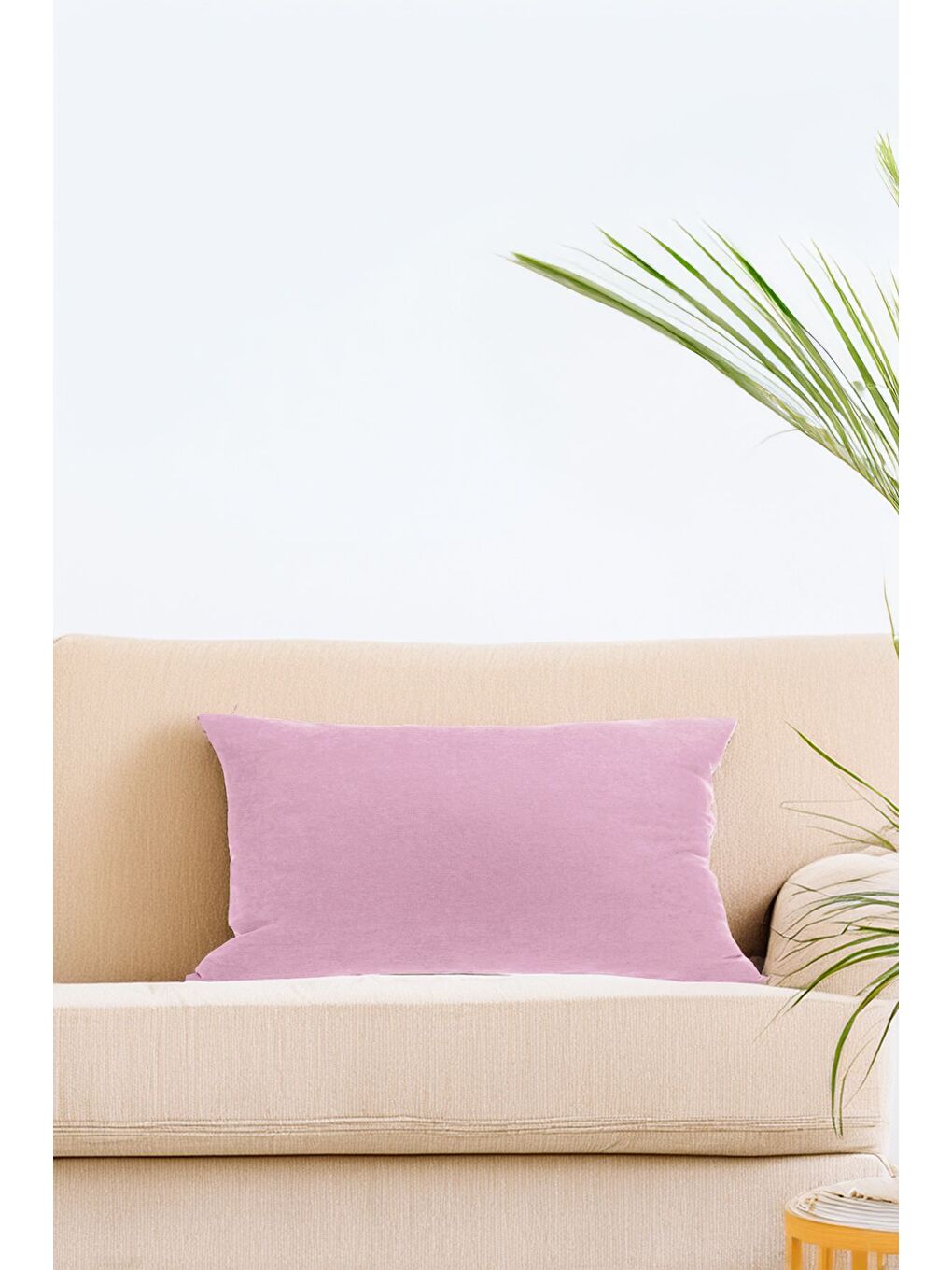 Panoroma Pembe Düz Sade Kırlent Kılıfı  Punch (Panç) İşlemeye Uygun Dekoratif Yastık Kılıfı 30x50-1