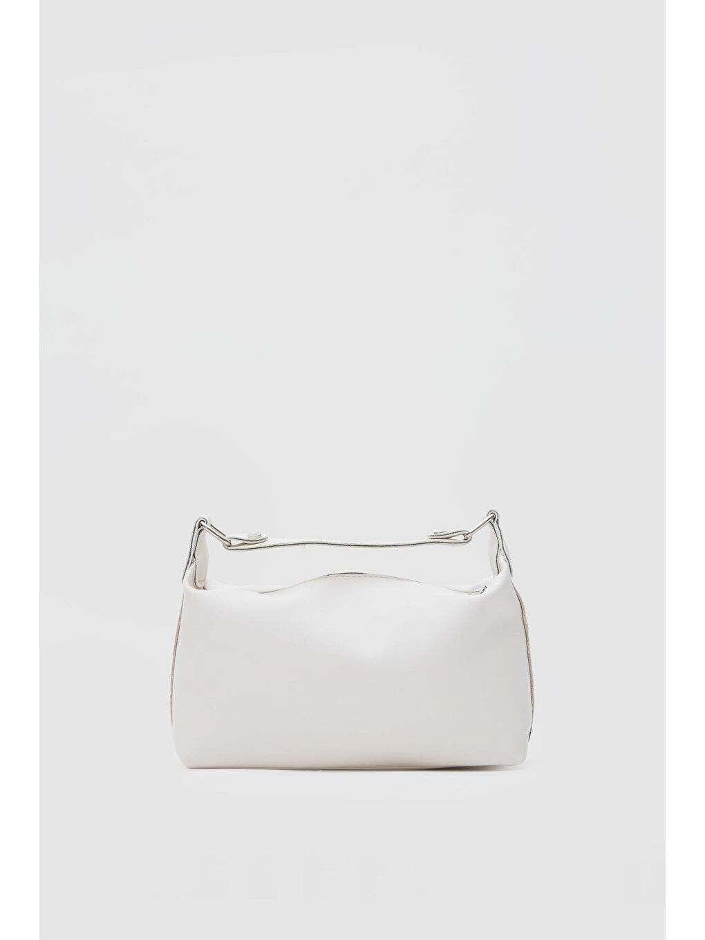 Ekru Elu Deri El Ve Çapraz Çanta Krem