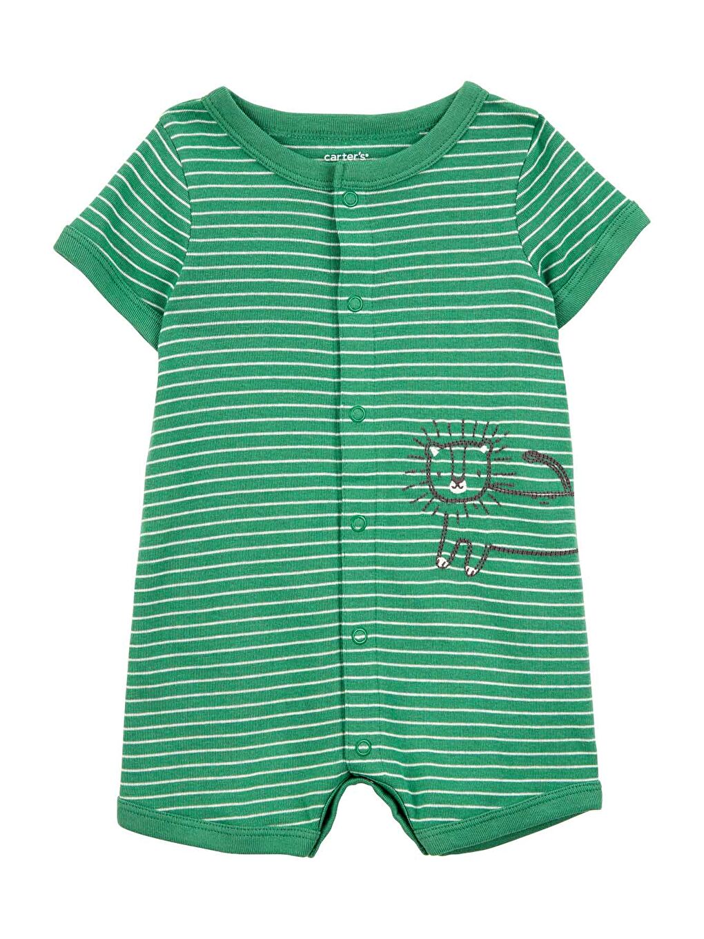 Yeşil Erkek Bebek Kısa Tulum