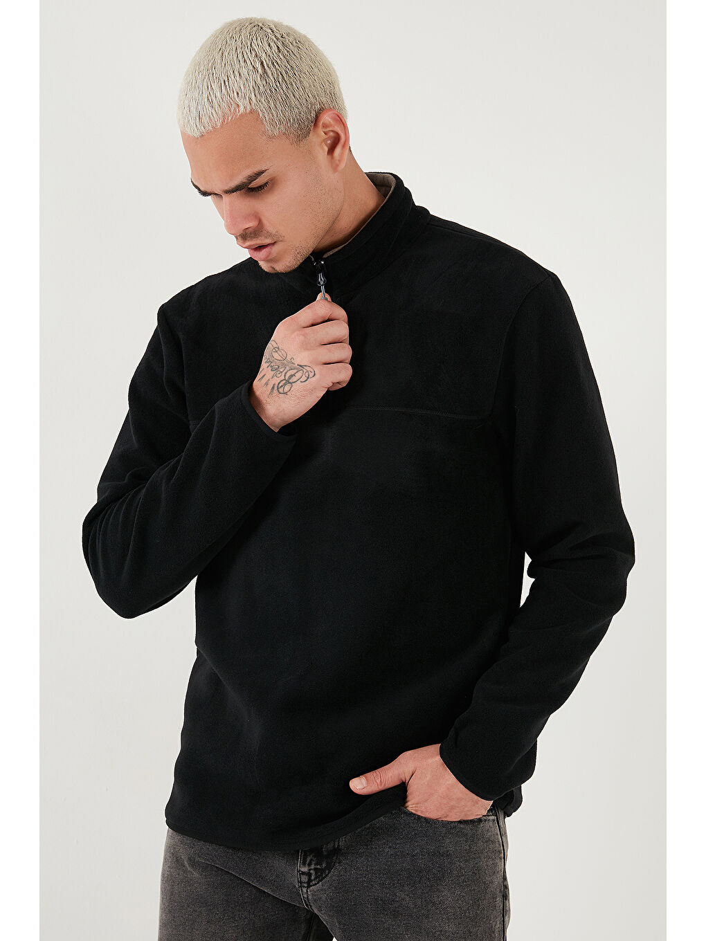 Siyah Regular Fit Anti-Pilling Tüylenme Yapmayan Soğuk Geçirmez 2'li Paket Polar 5896700S2-1