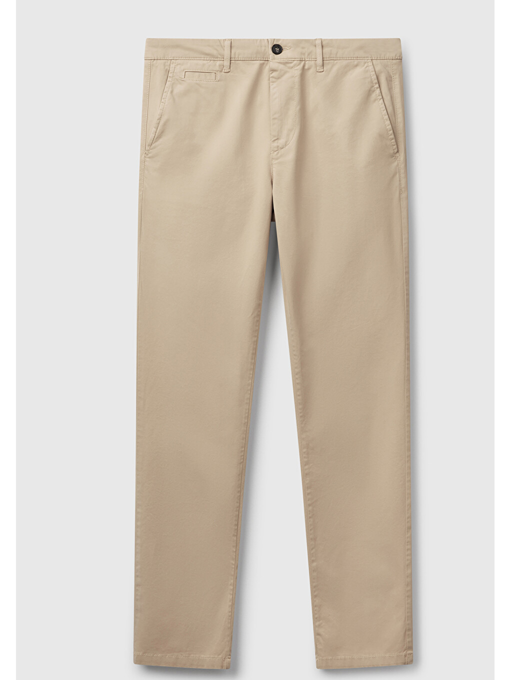 Erkek Bej Slim Fit Chino Pantolon-1