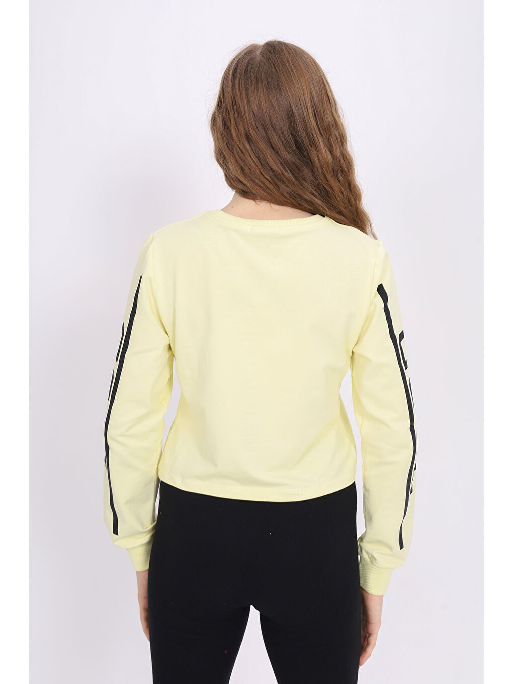 Sarı Kız Çocuk Cool Baskılı Sweatshirt-3