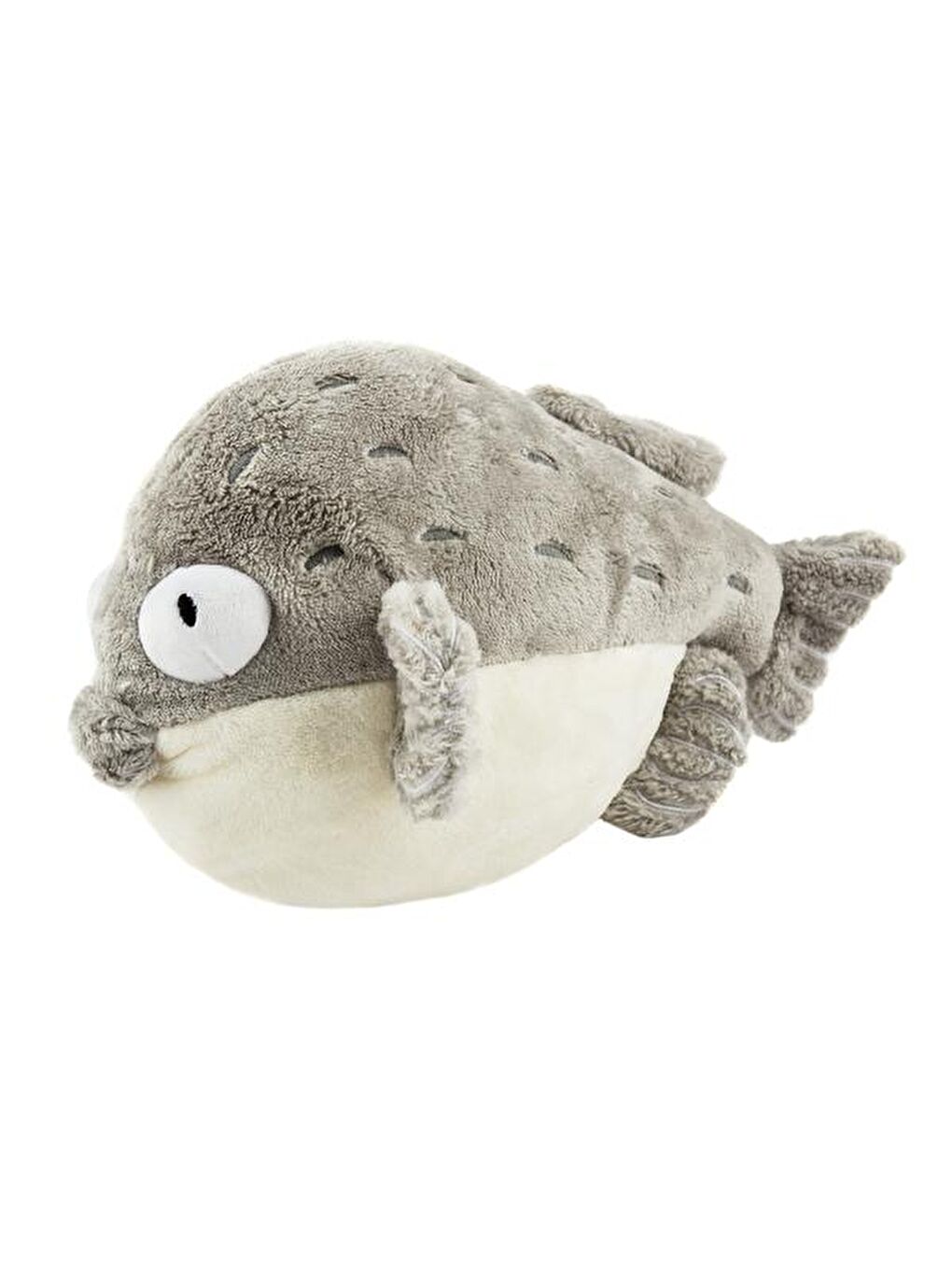 Soft Balon Balığı Figürlü Yastık - Gri - 31x18 cm-2