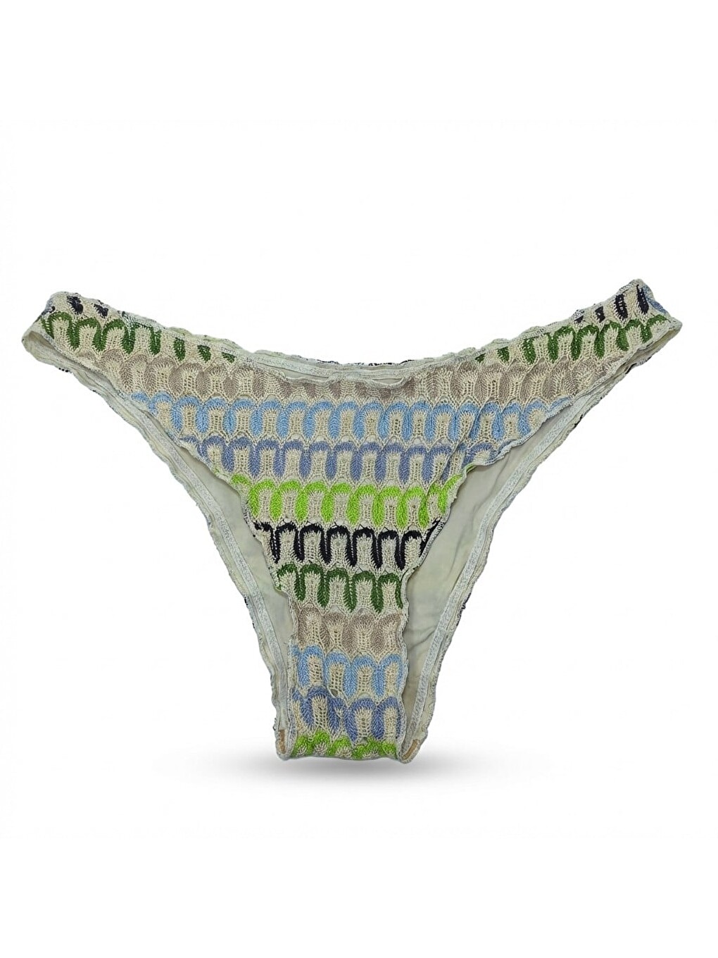 Karışık Kadın Plaj Giyim Dantel Krem Desenli Bikini Alt Bb2392-1