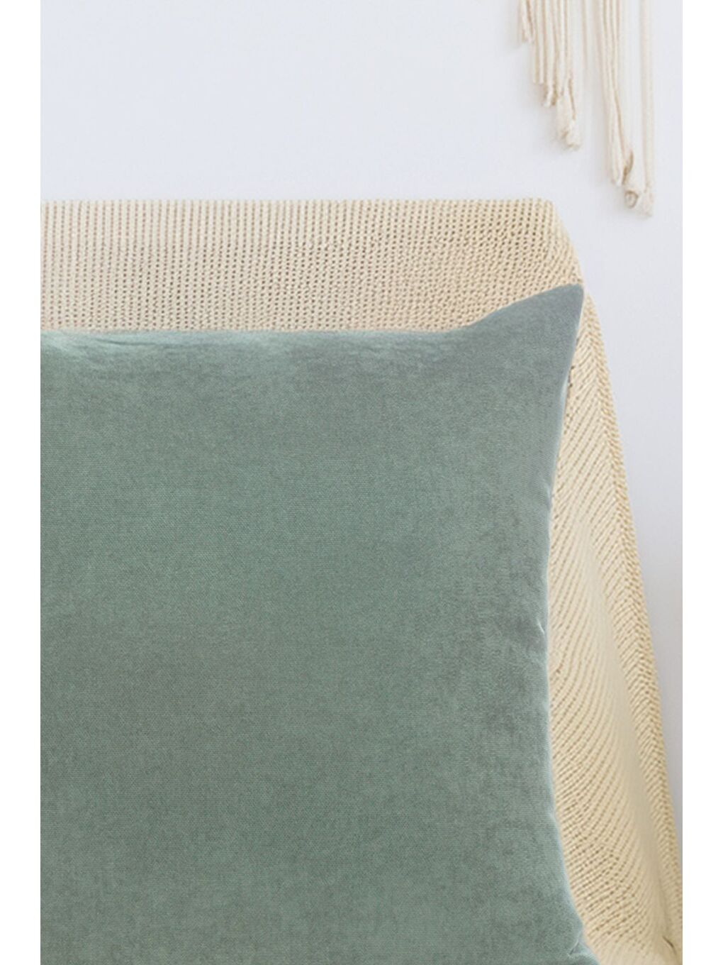 Yeşil Panoroma Mint Düz Sade Kırlent Kılıfı  Punch (Panç) İşlemeye Uygun Dekoratif Yastık Kılıfı 50x50-2