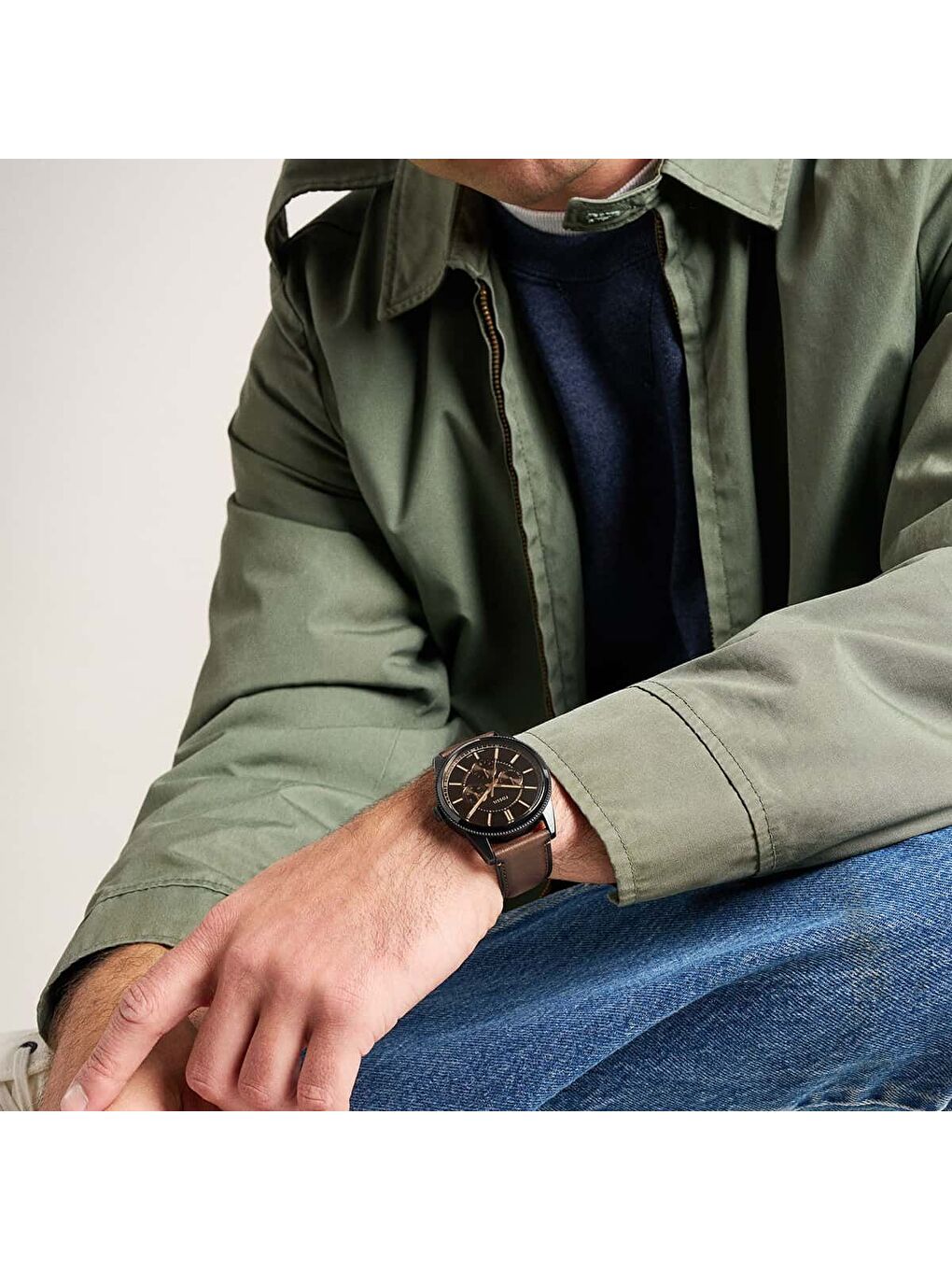 Kahverengi FFS6138 Erkek Kol Saati-5