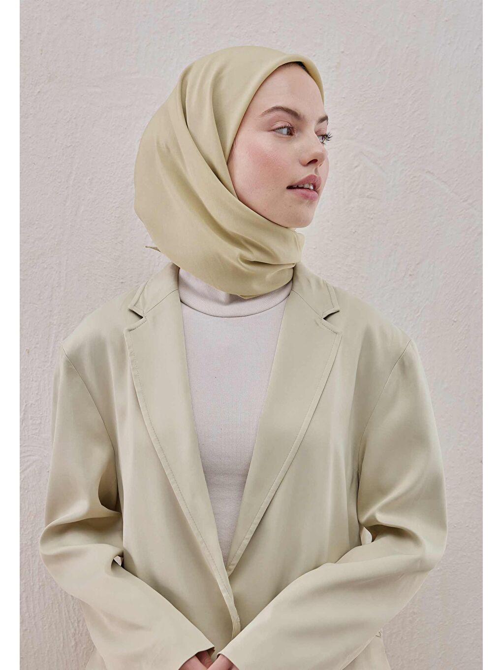 Yeşil Pamuk İpek Eşarp Adaçayı-3