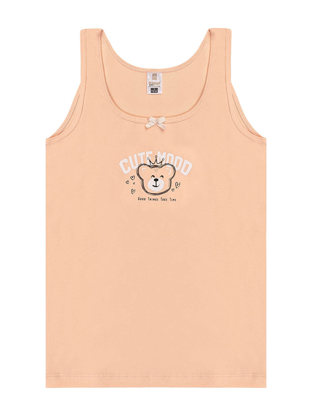 Beyaz 5'li Paket Kız Çocuk Karışık Renkli Desenli Pamuklu Yumuşak Kalın Askılı Atlet | 41600-3