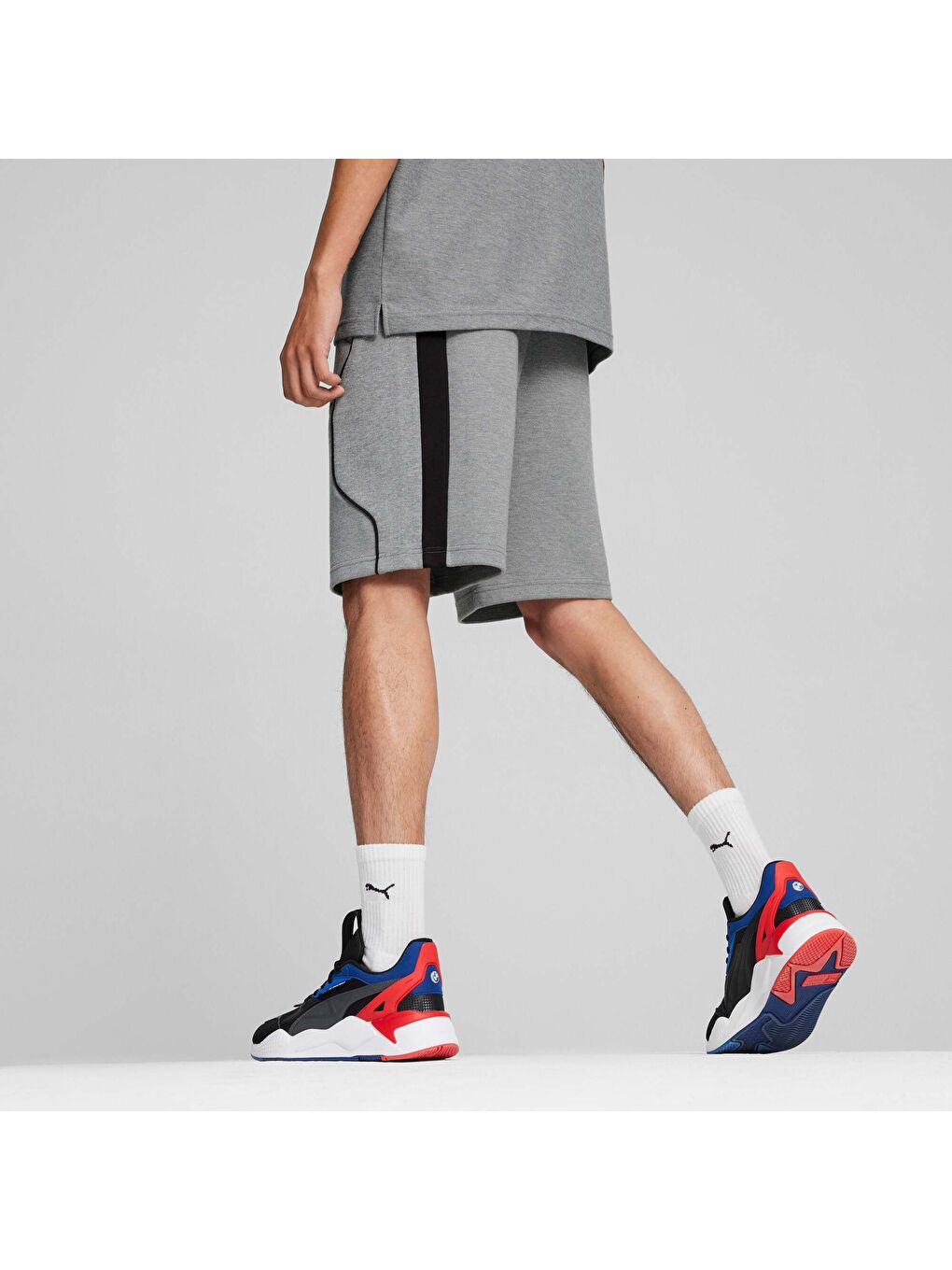 Gri BMW M Motorsport Erkek Motorsport SWEAT Şort-1