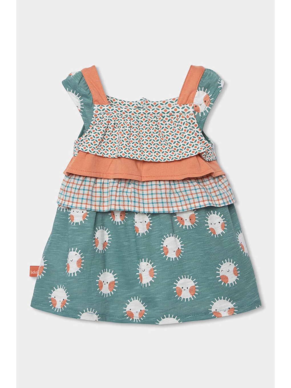 Güneş Desenli Elbise 6-24 Ay Yeşil