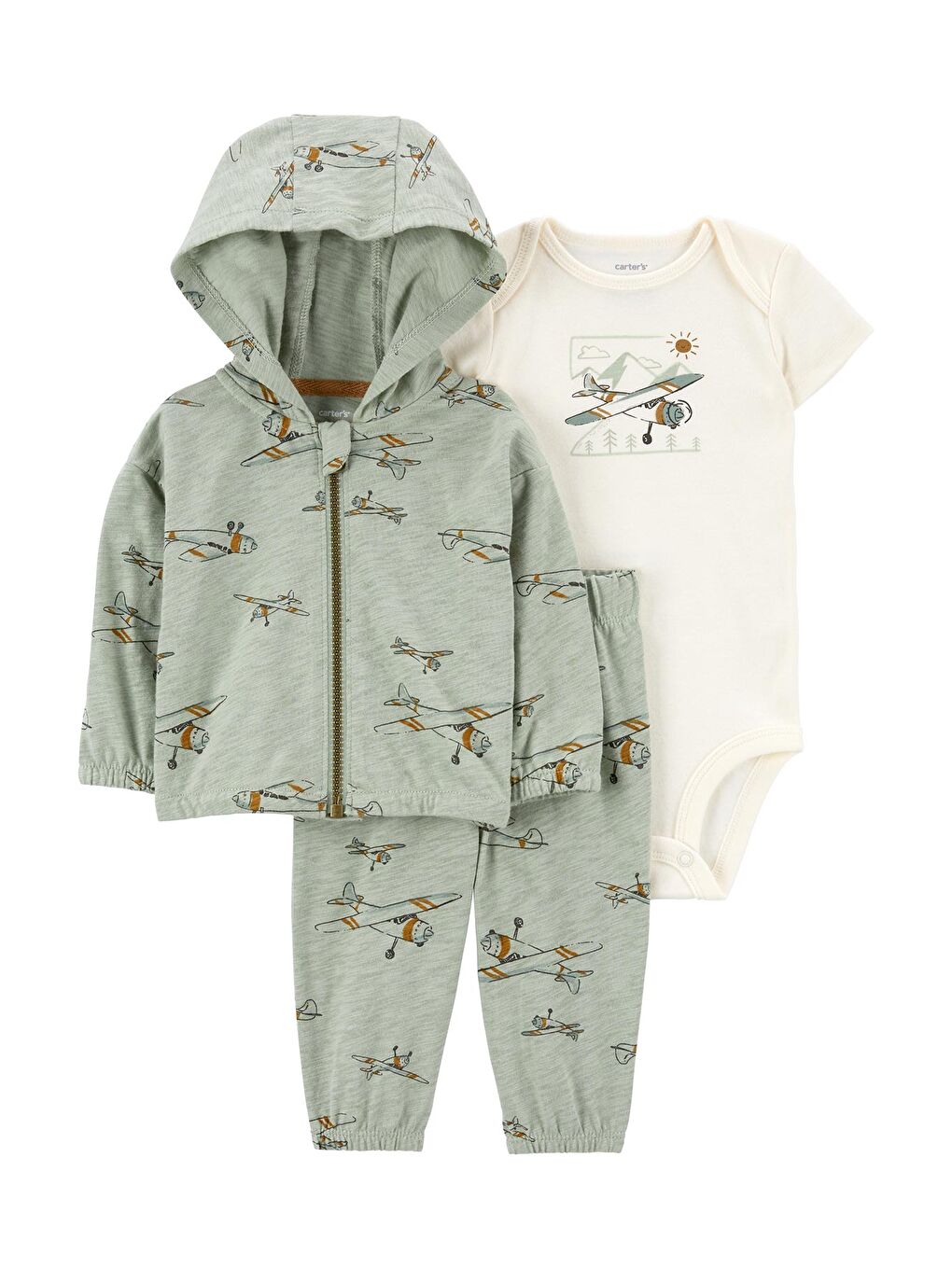 Karışık Erkek Bebek 3'lü Hırkalı Set