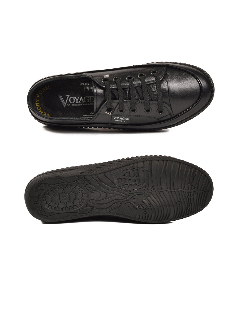 Siyah Hakiki Deri Anatomik Kadın Casual Ayakkabı Z536 Z-4