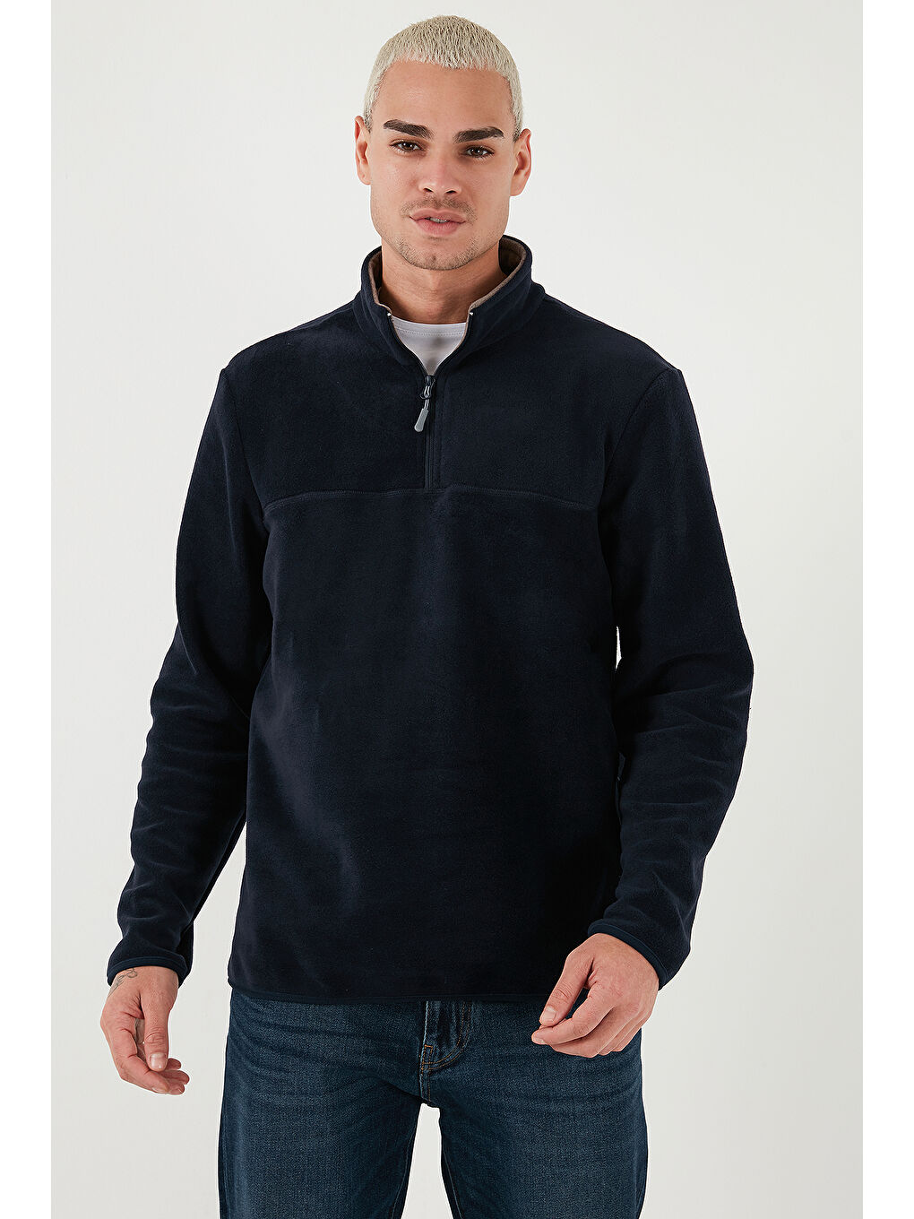 Lacivert Regular Fit Anti-Pilling Tüylenme Yapmayan Soğuk Geçirmez 2'li Paket Polar 5896700S2-2