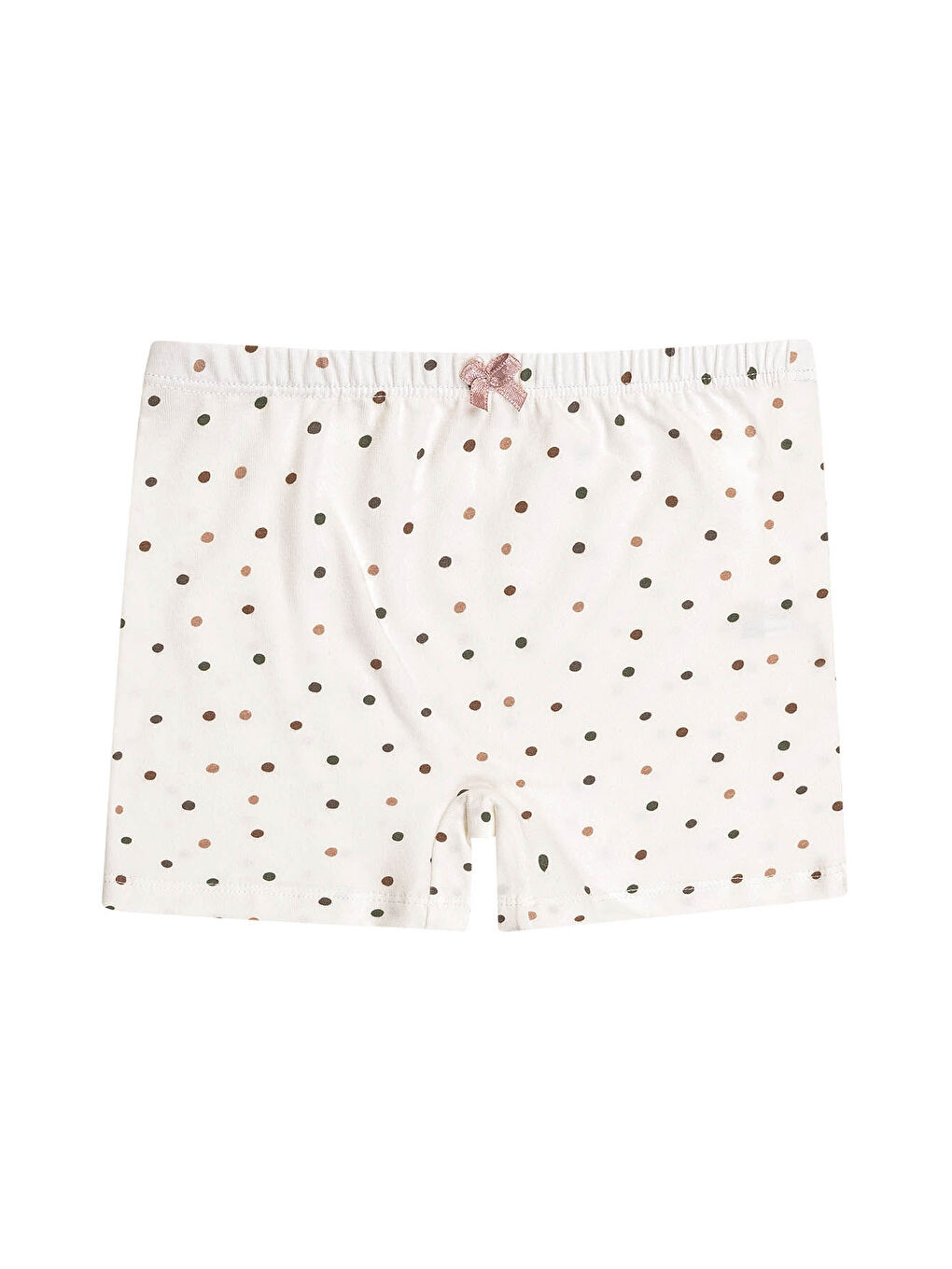 Beyaz 5'li Paket Kız Çocuk Karışık Desenli Pamuklu Yumuşak Şort Boxer | 41602-1
