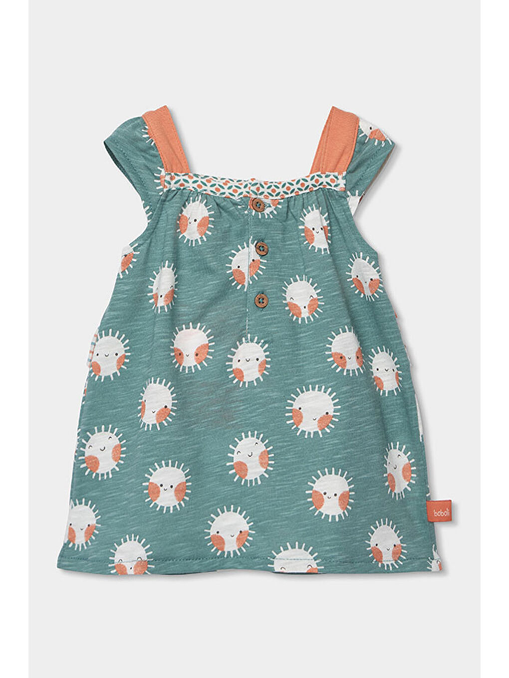 Güneş Desenli Elbise 6-24 Ay Yeşil-1