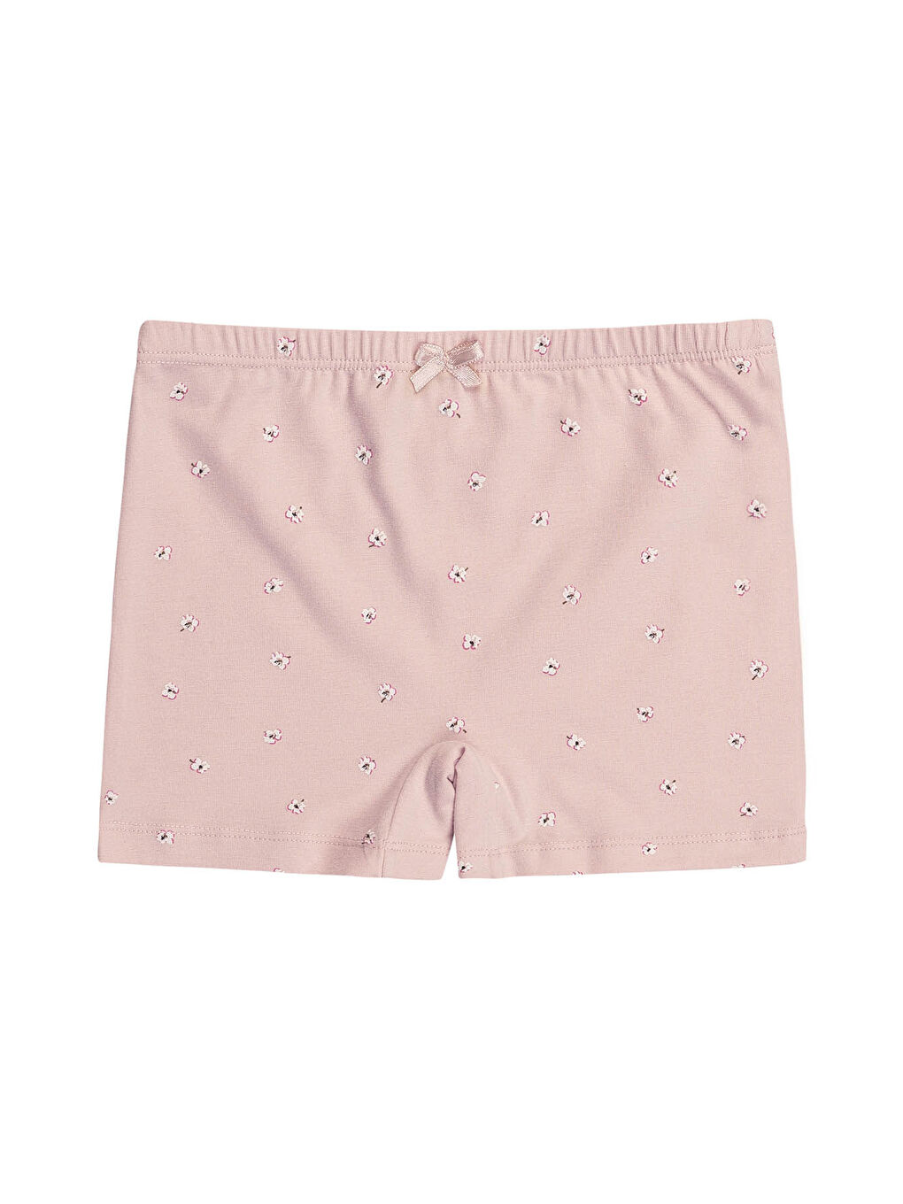 Beyaz 5'li Paket Kız Çocuk Karışık Desenli Pamuklu Yumuşak Şort Boxer | 41602-2