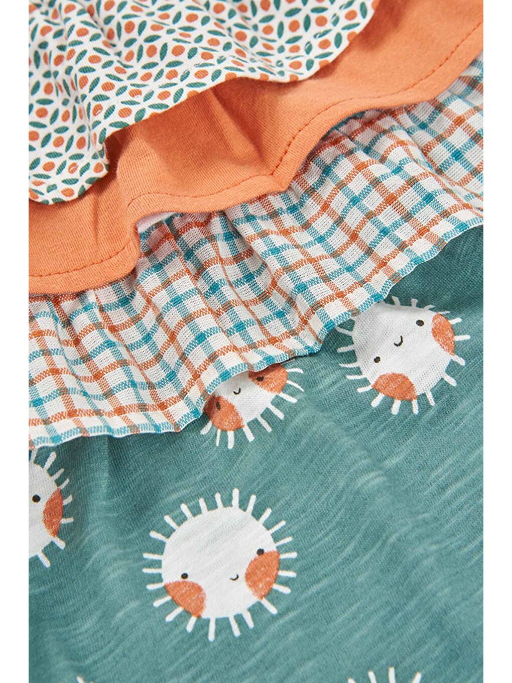 Güneş Desenli Elbise 6-24 Ay Yeşil-4