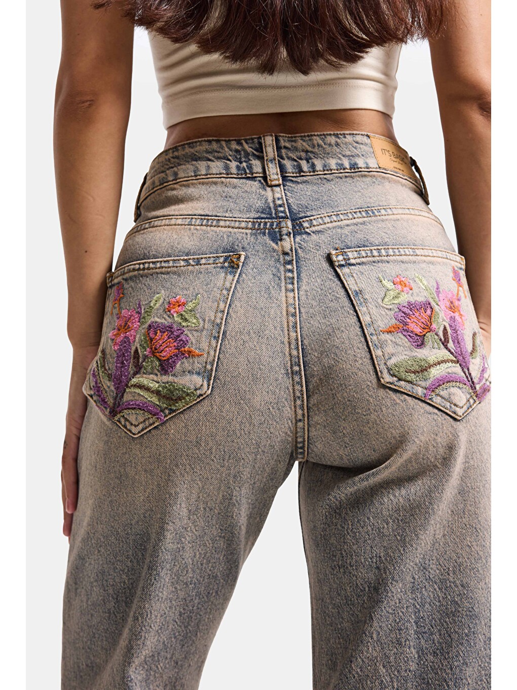 Mavi Kadın T.kot Rengi 4w6-85 Flare Fit Nakış Tasarım Denim Jean-3