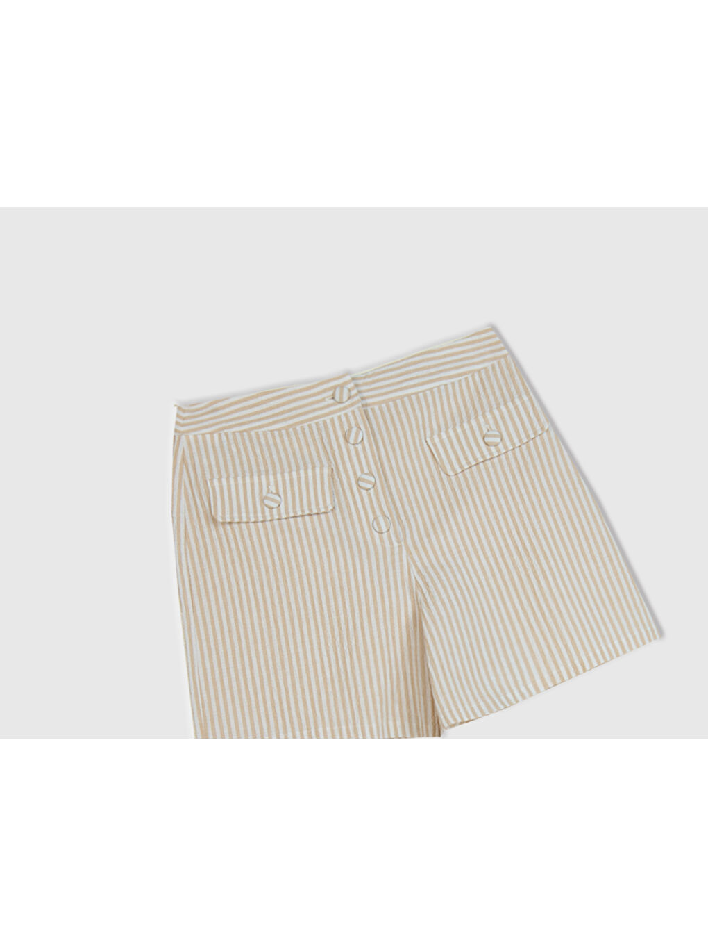 Kadın Bej Müslin Şort-2