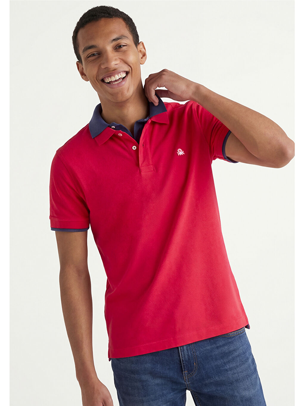Erkek Kırmızı Regular Fit Kısa Kollu Polo T-Shirt-3