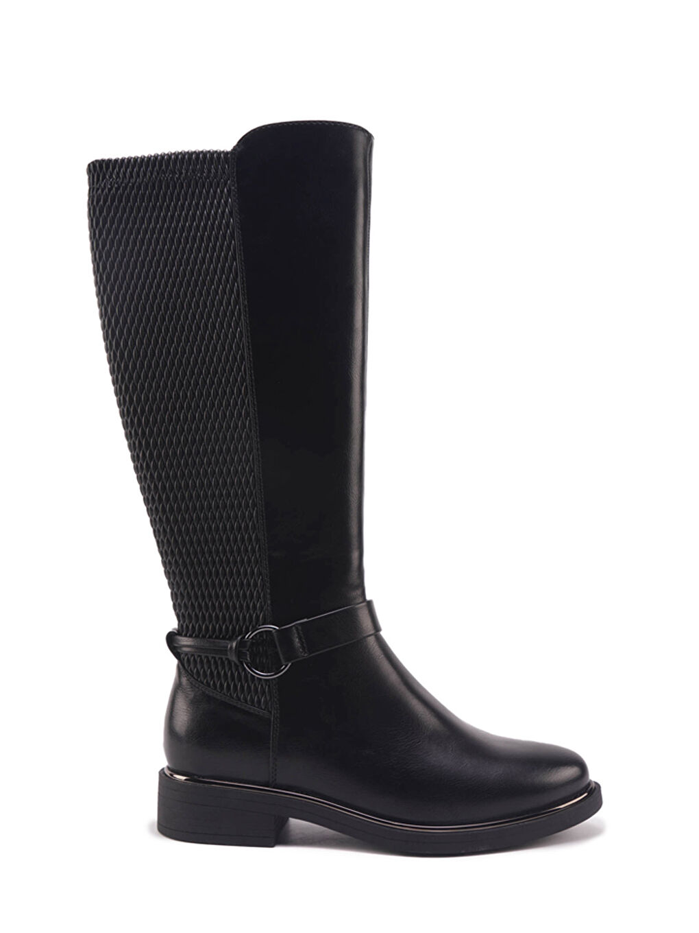 324126.Z 4PR Siyah Kadın Düz Çizme