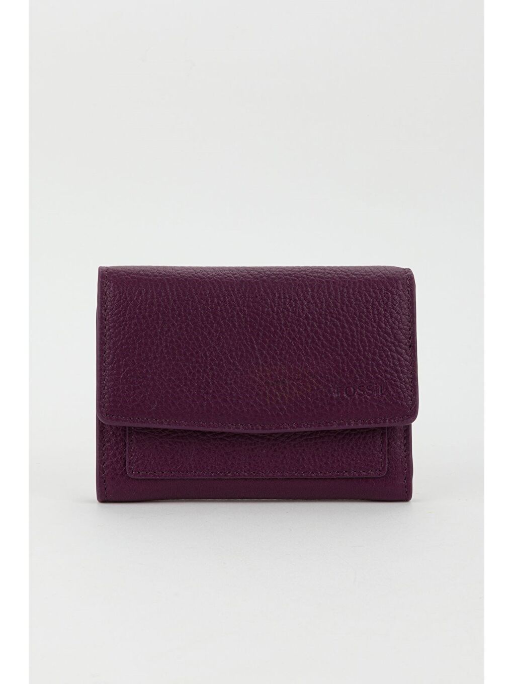 Mürdüm Kutulu Hakiki Deri Buz Mavi Orta Boy Kadın El Portföyü Kartlık Cüzdan