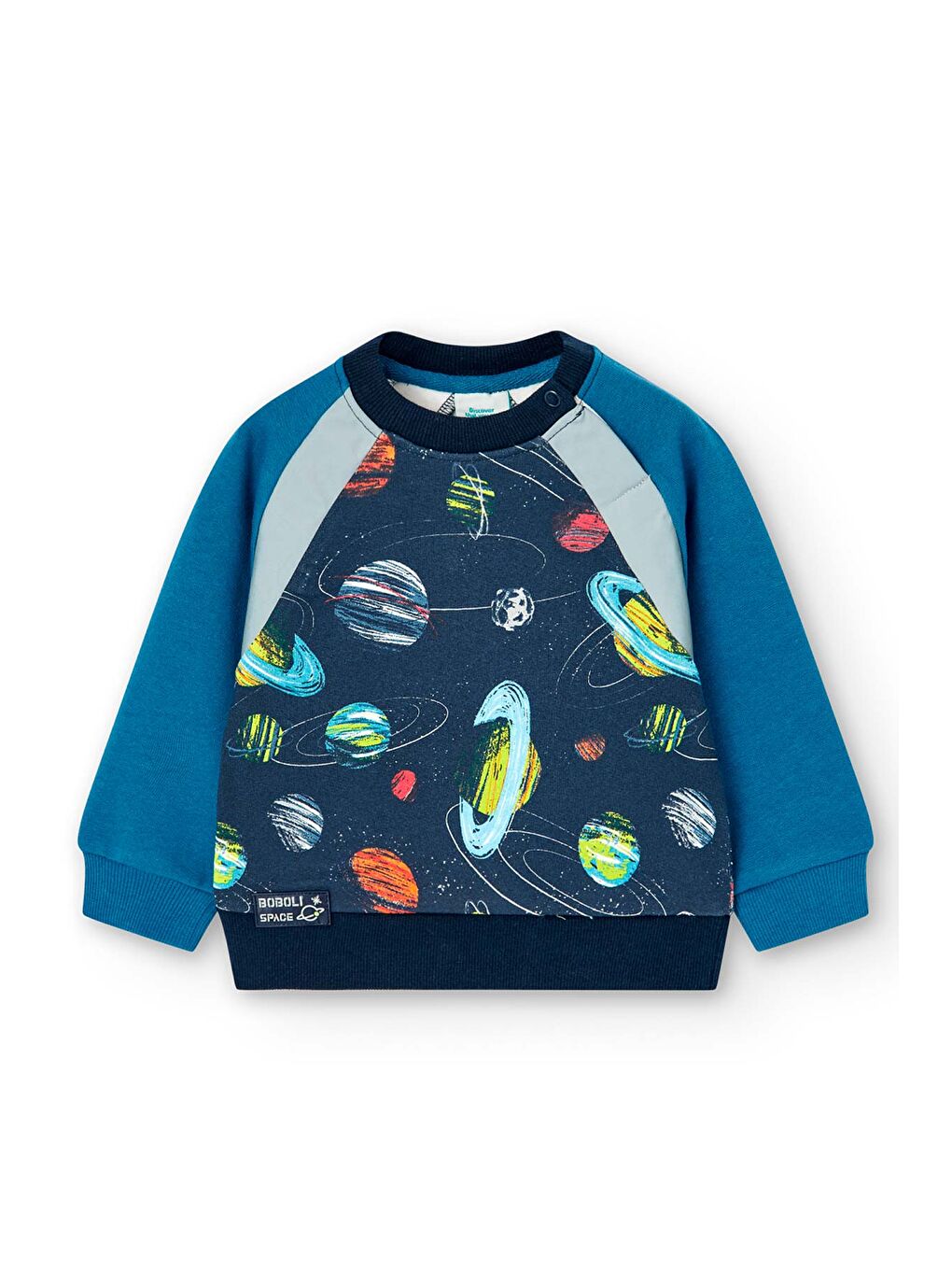 Mavi Erkek Çocuk Sweatshirt Desenli