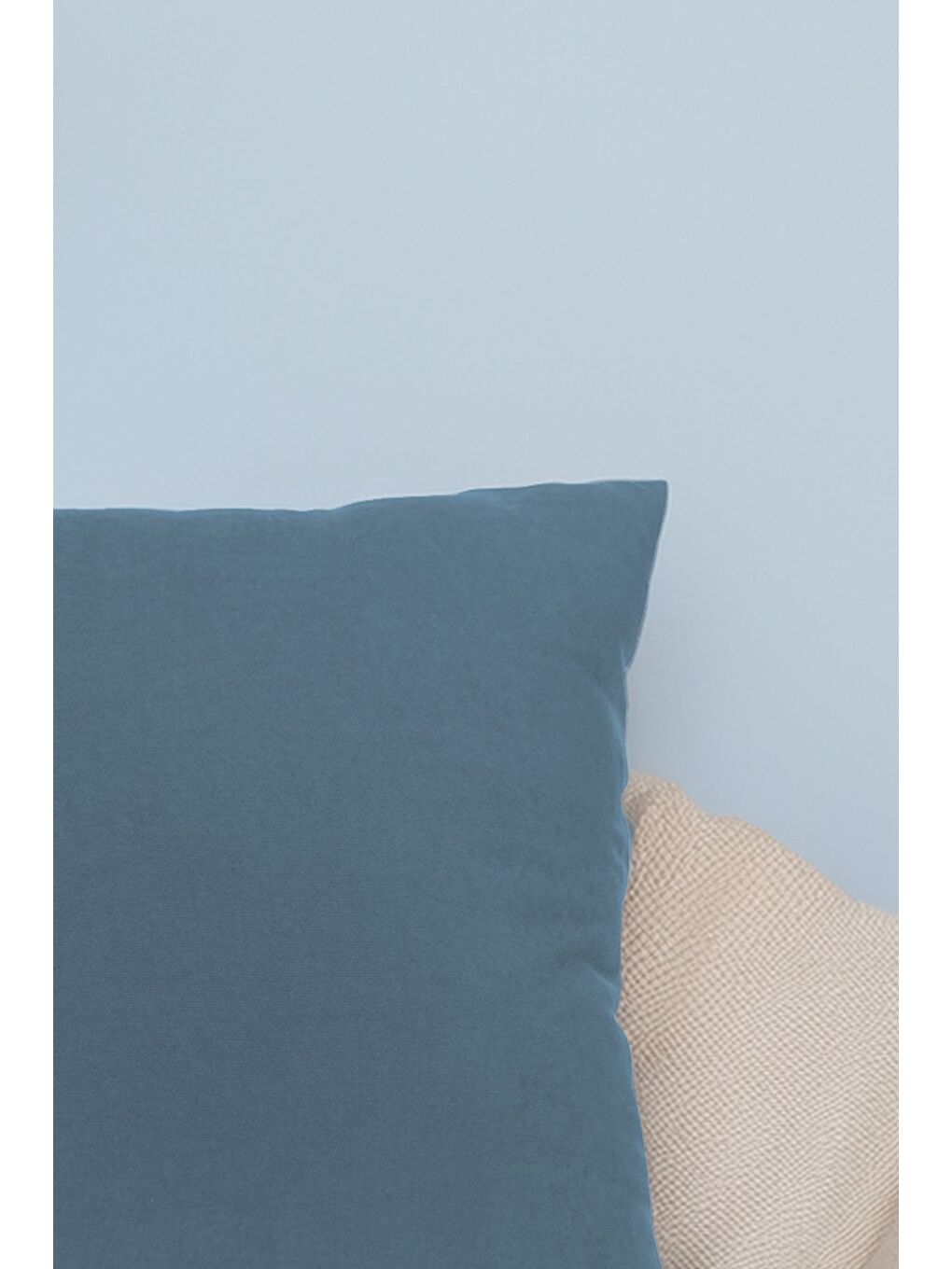 Panoroma Petrol Düz Sade Kırlent Kılıfı  Punch (Panç) İşlemeye Uygun Dekoratif Yastık Kılıfı 40x40-2