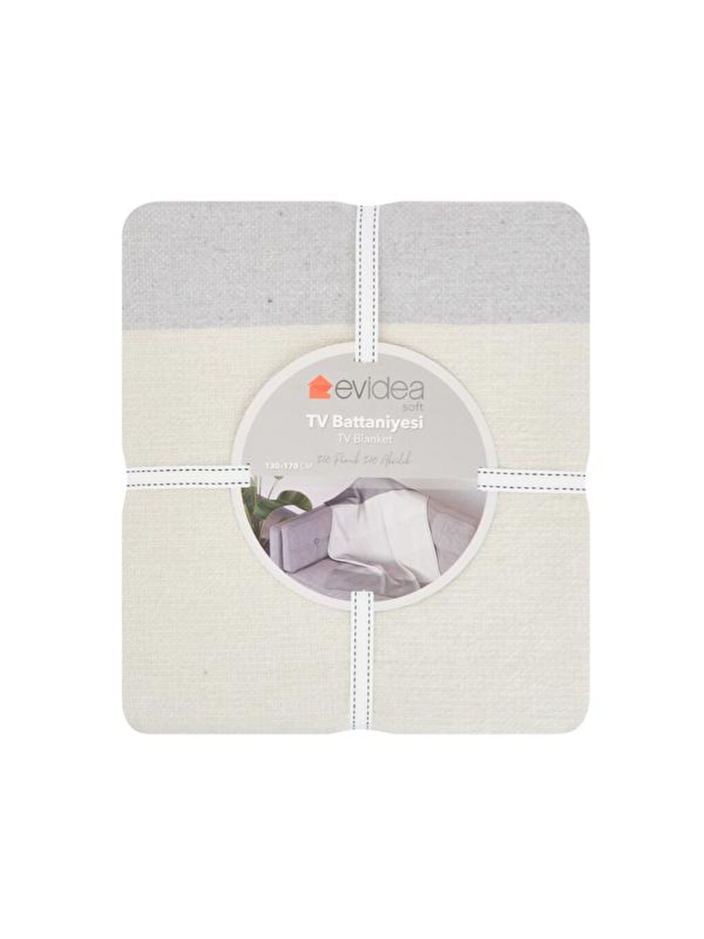 Soft Carta Jakarlı Skoç Tv Battaniyesi - Gri - 130x170 cm-2