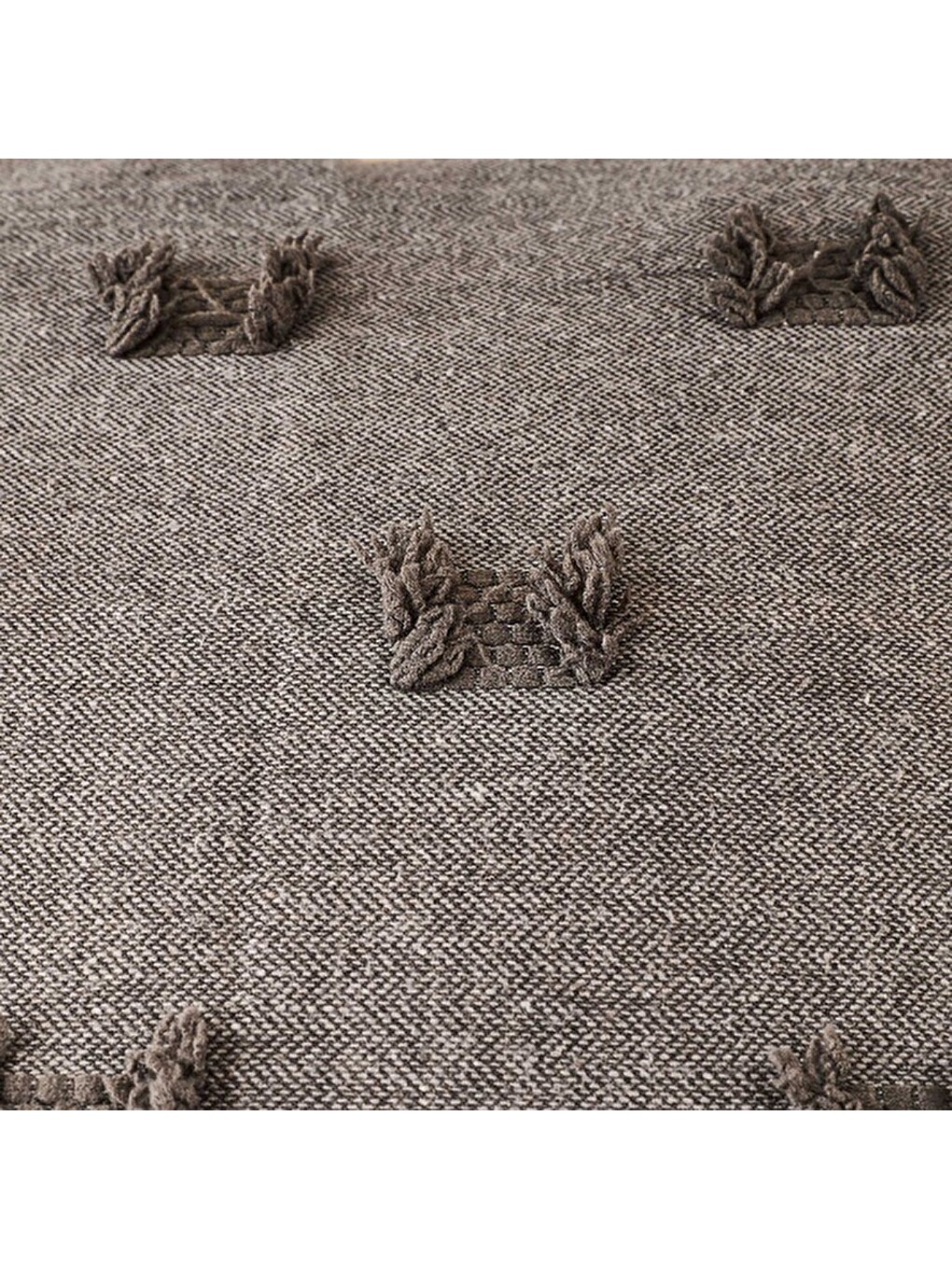 Gri Soft Vela Kırlent - Antrasit - 42x42 Cm-4