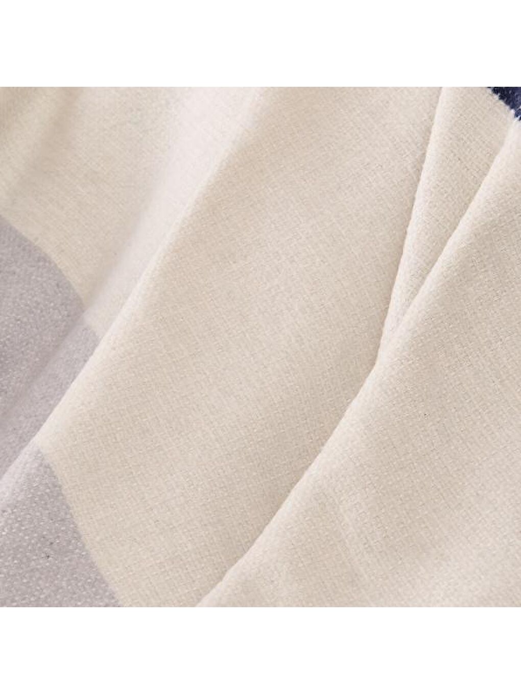 Soft Carta Jakarlı Skoç Tv Battaniyesi - Gri - 130x170 cm-3