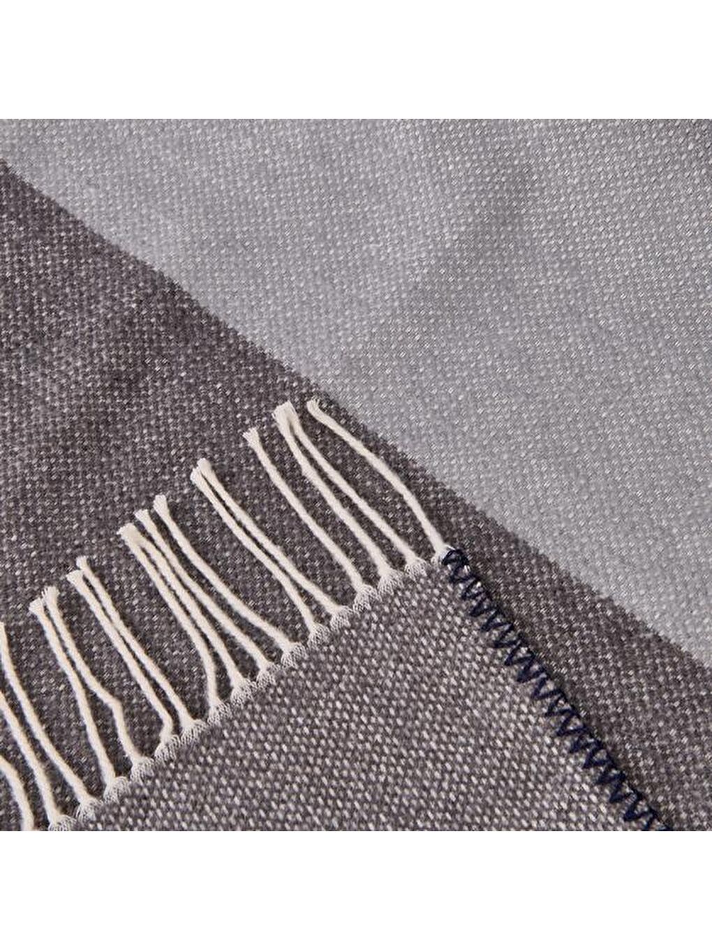 Soft Carta Jakarlı Skoç Tv Battaniyesi - Gri - 130x170 cm-4