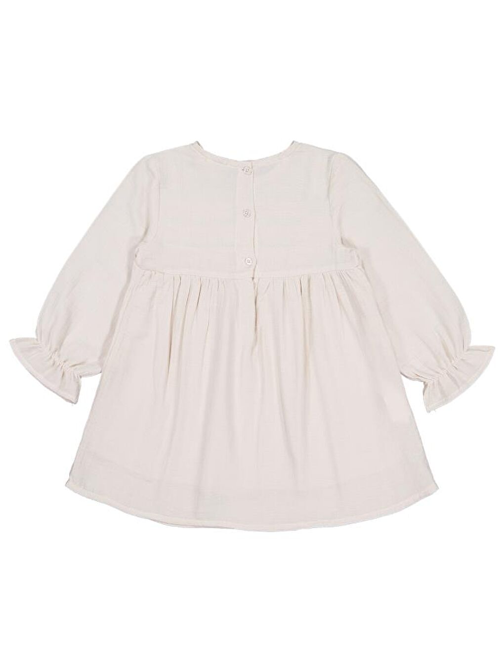 Girls Roba Çiçekli 2-5 Yaş Elbise - Bej 4-5 Yaş-1