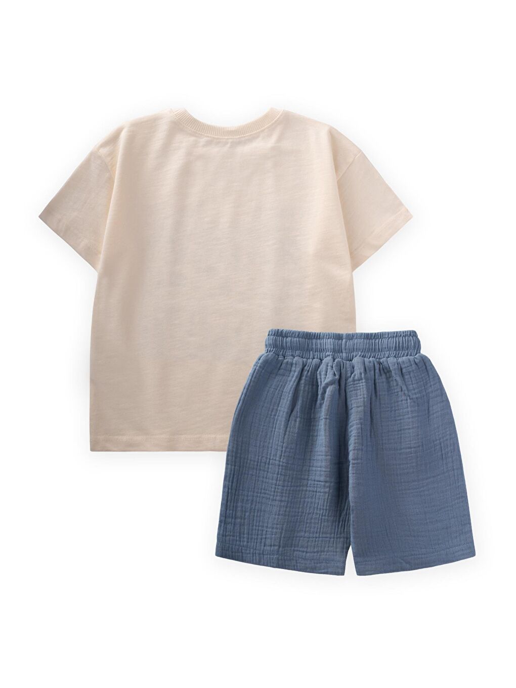 Ekru Erkek Çocuk Baskılı Takım-1