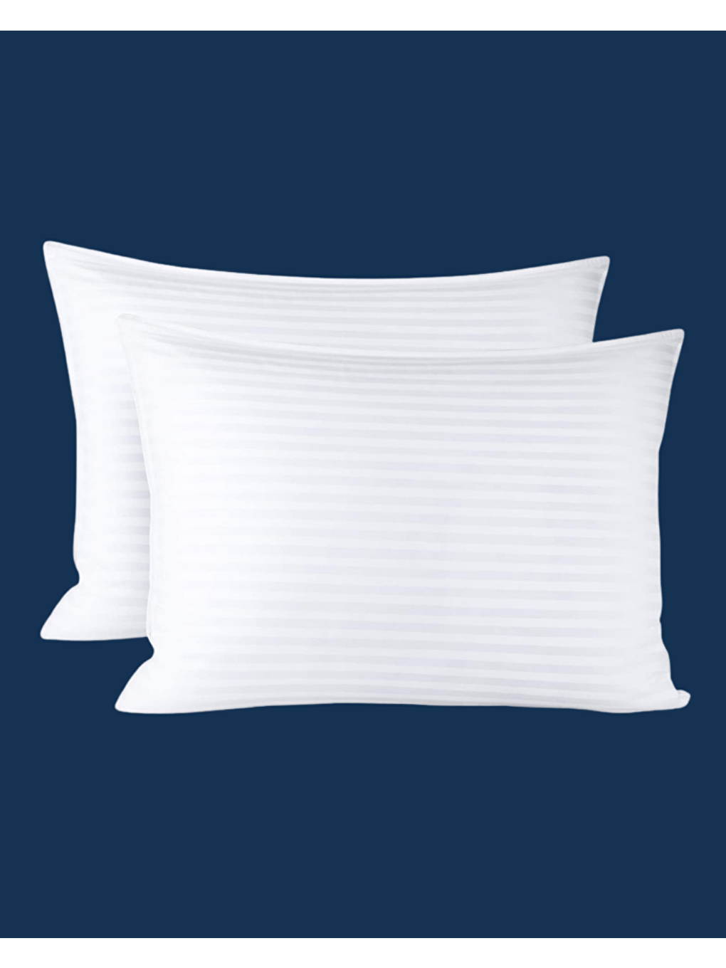 Beyaz Solivane Otel Tipi Lüks Yastık Kılıfı | 83 Tel Pamuk Saten Çizgili Kumaş | Queen Size 60x80 | Tekli-11