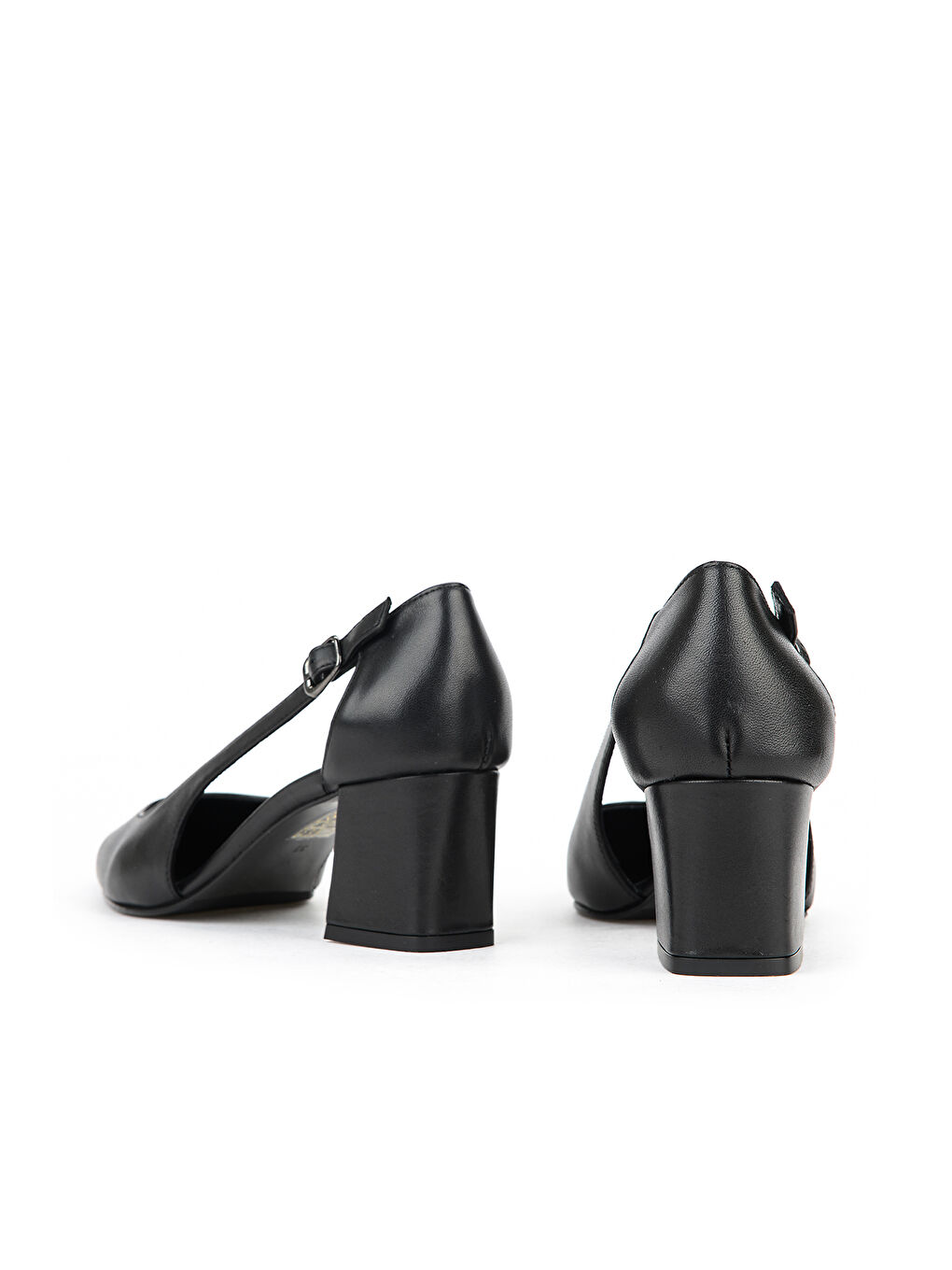 Kadın Hakiki Deri Topuklu Ayakkabı 1611030Z383 Siyah-2