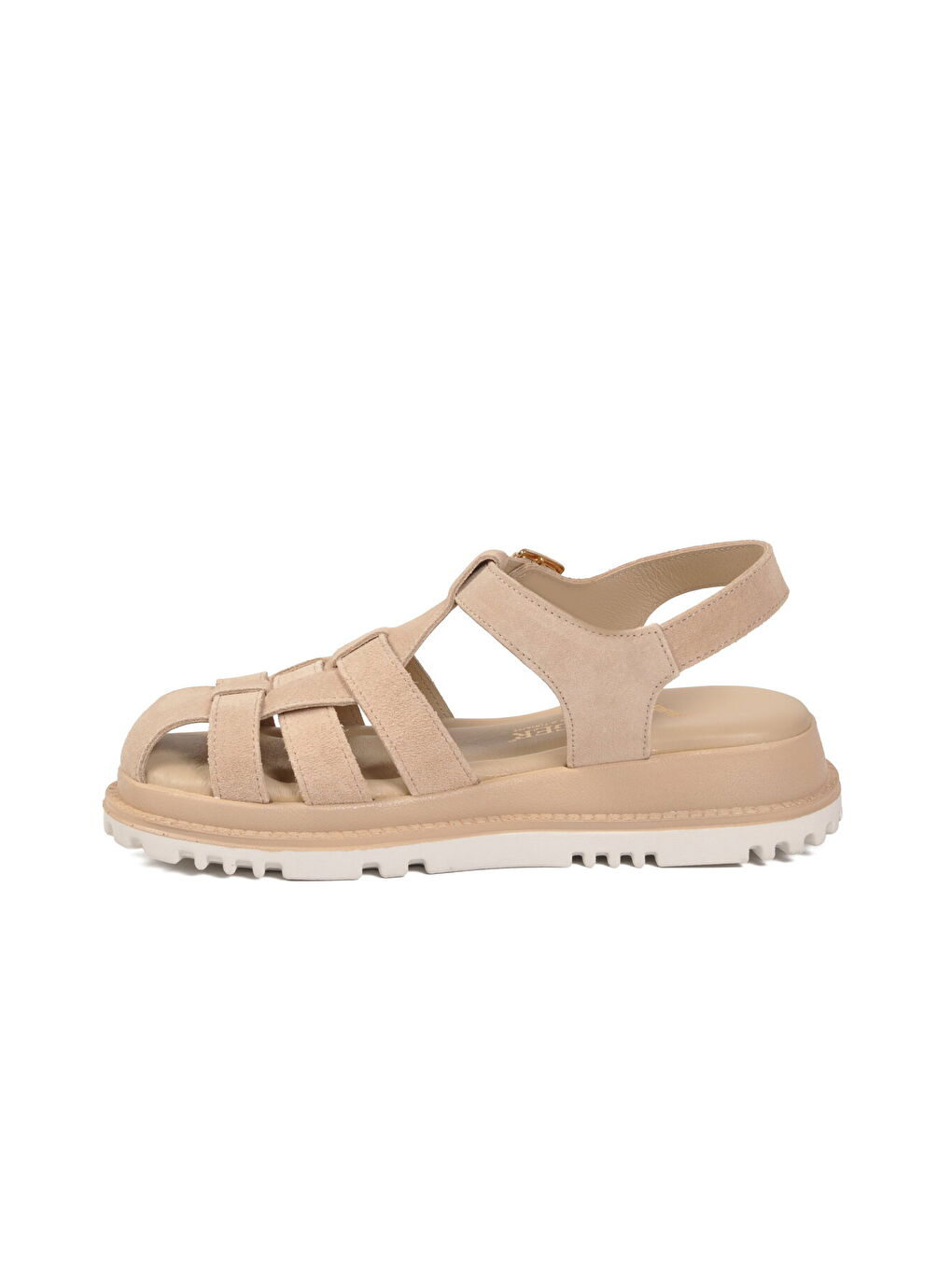 Bej Süet Hakiki Deri Kadın Sandalet Z796 Z-3