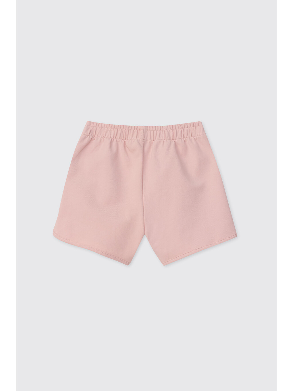 Kız Bebek Beli Lastikli Açık Pembe Örme Şort-1