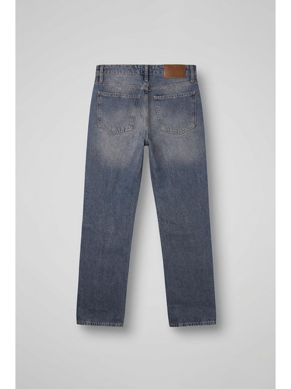 Erkek Regular Fit Yıkamalı Jean Pantolon Mavi-1